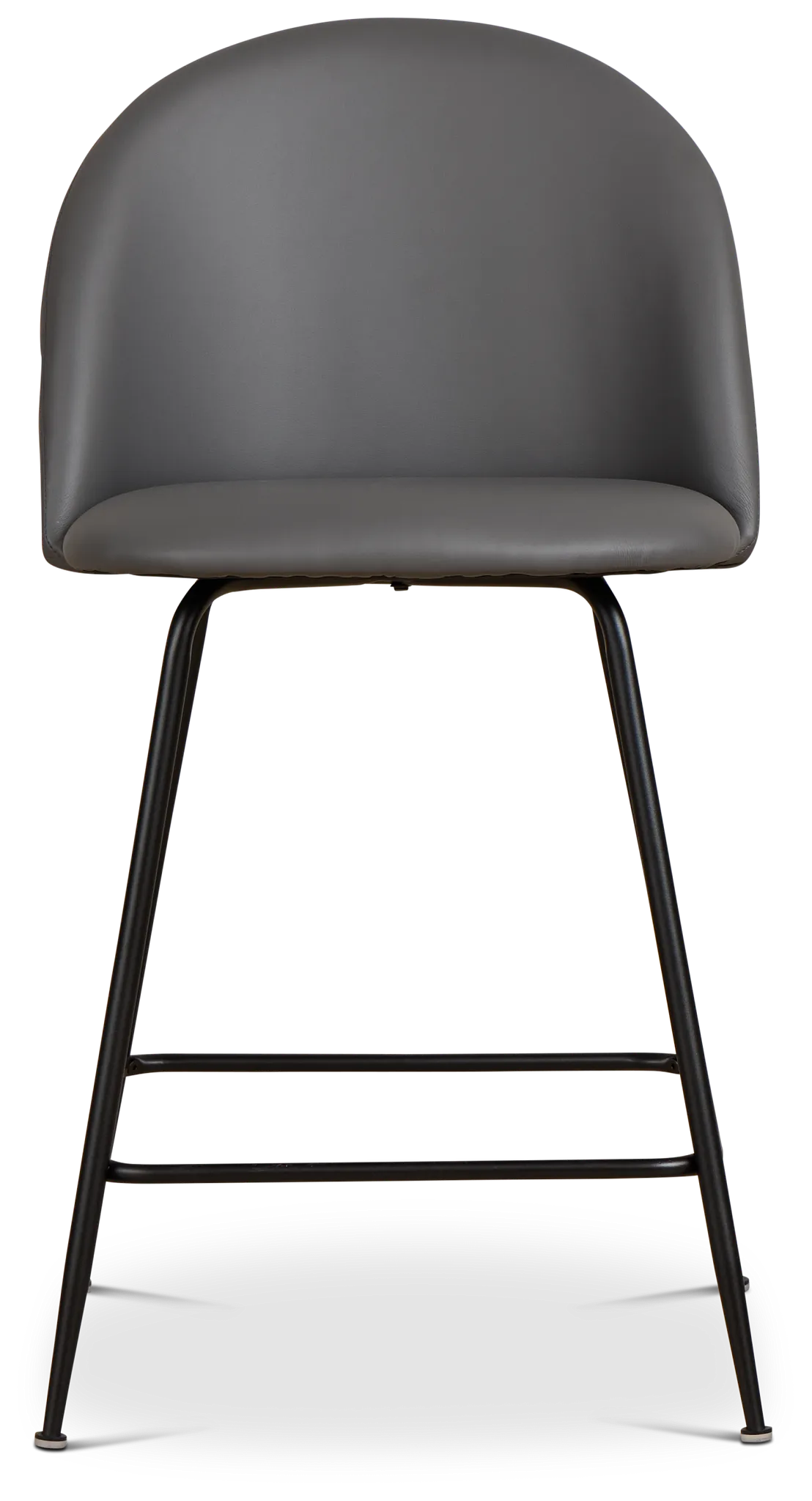 Capri Dark Gray Upholstered 24" Barstools W/black Legs