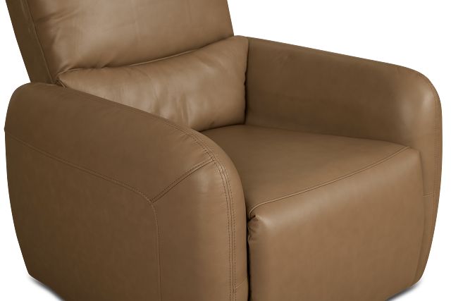 Eve Brown Lthr/vinyl Power Swivel Glider Recliner