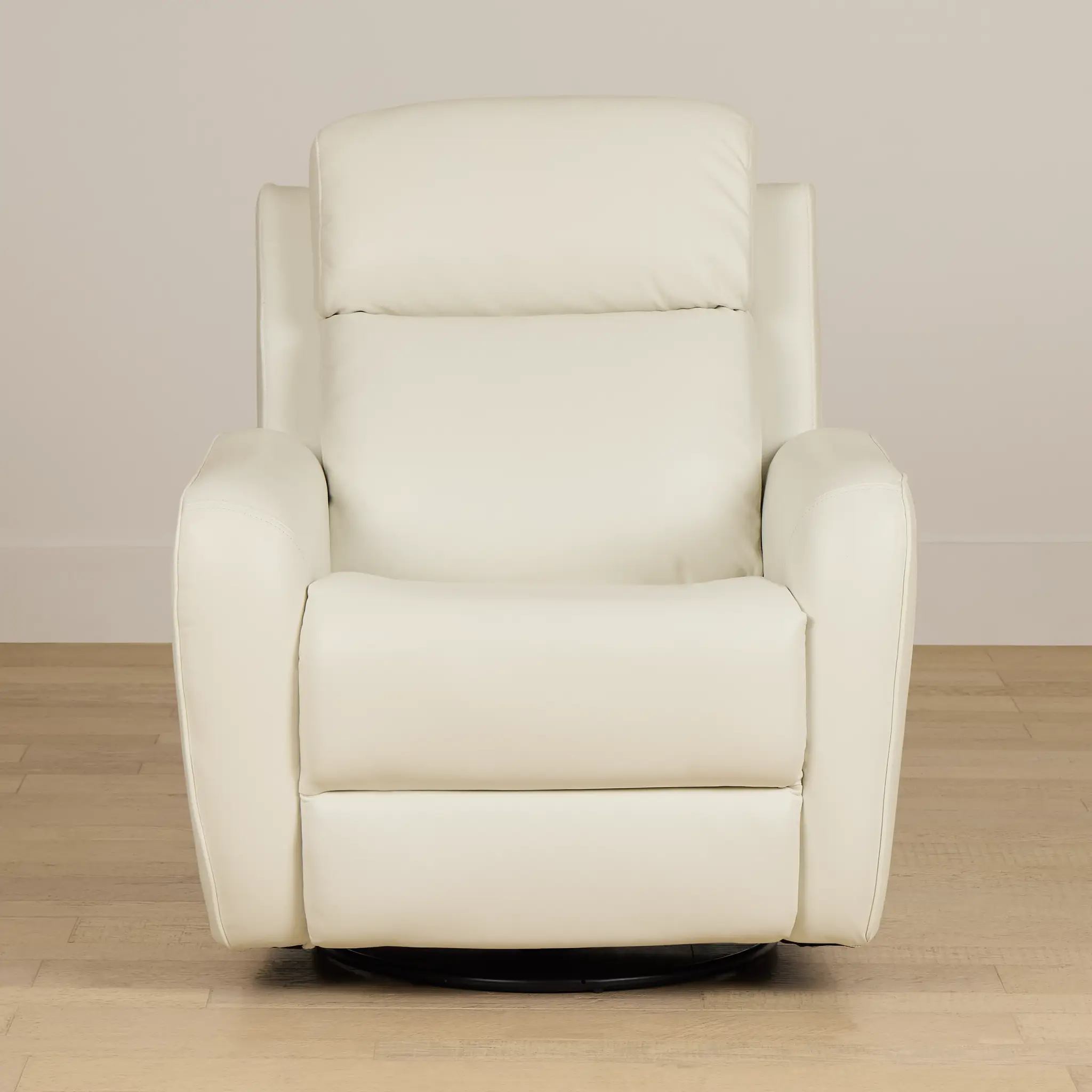 Julian White Lthr/vinyl Power Swivel Glider Recliner Julian White Lthr/vinyl Power Swivel Glider Recliner