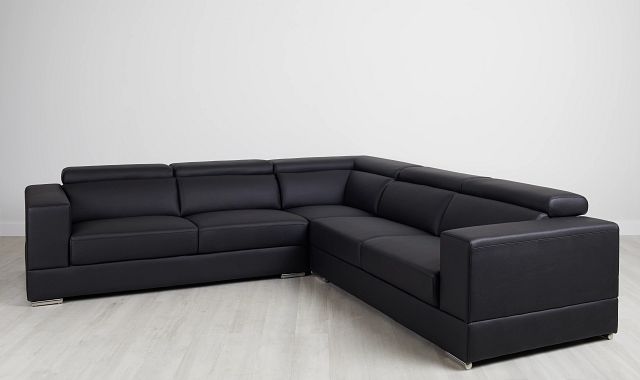 Maxwell Black Micro Two-arm Sectional