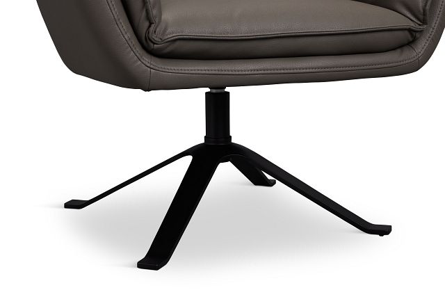 Farley Dark Gray Micro Swivel Accent Chair