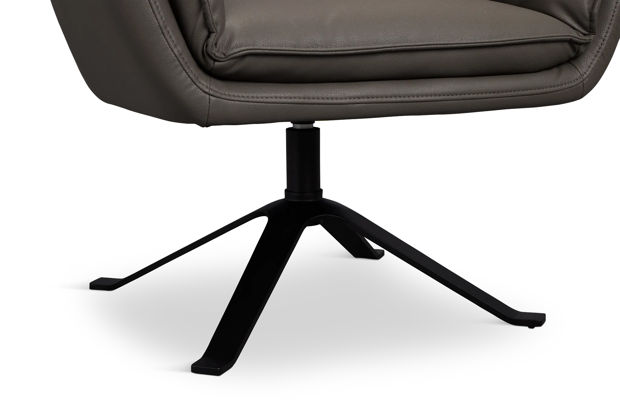 Farley Dark Gray Micro Swivel Accent Chair