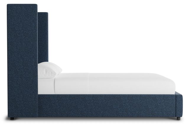 Captiva Elite Dark Blue 60" Upholstered Shelter Bed