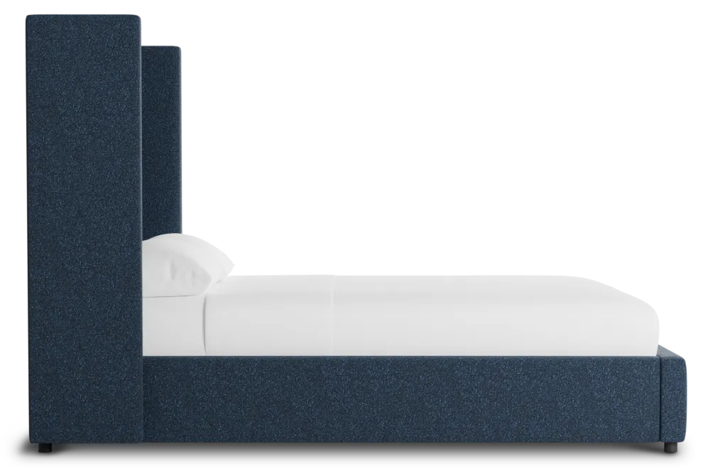 Captiva Elite Dark Blue 60" Upholstered Shelter Bed