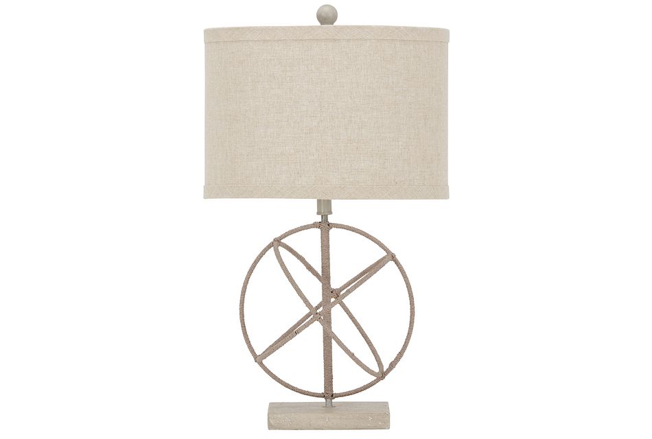 Caswell Beige Table Lamp Home Accents, Beige Table Lamp