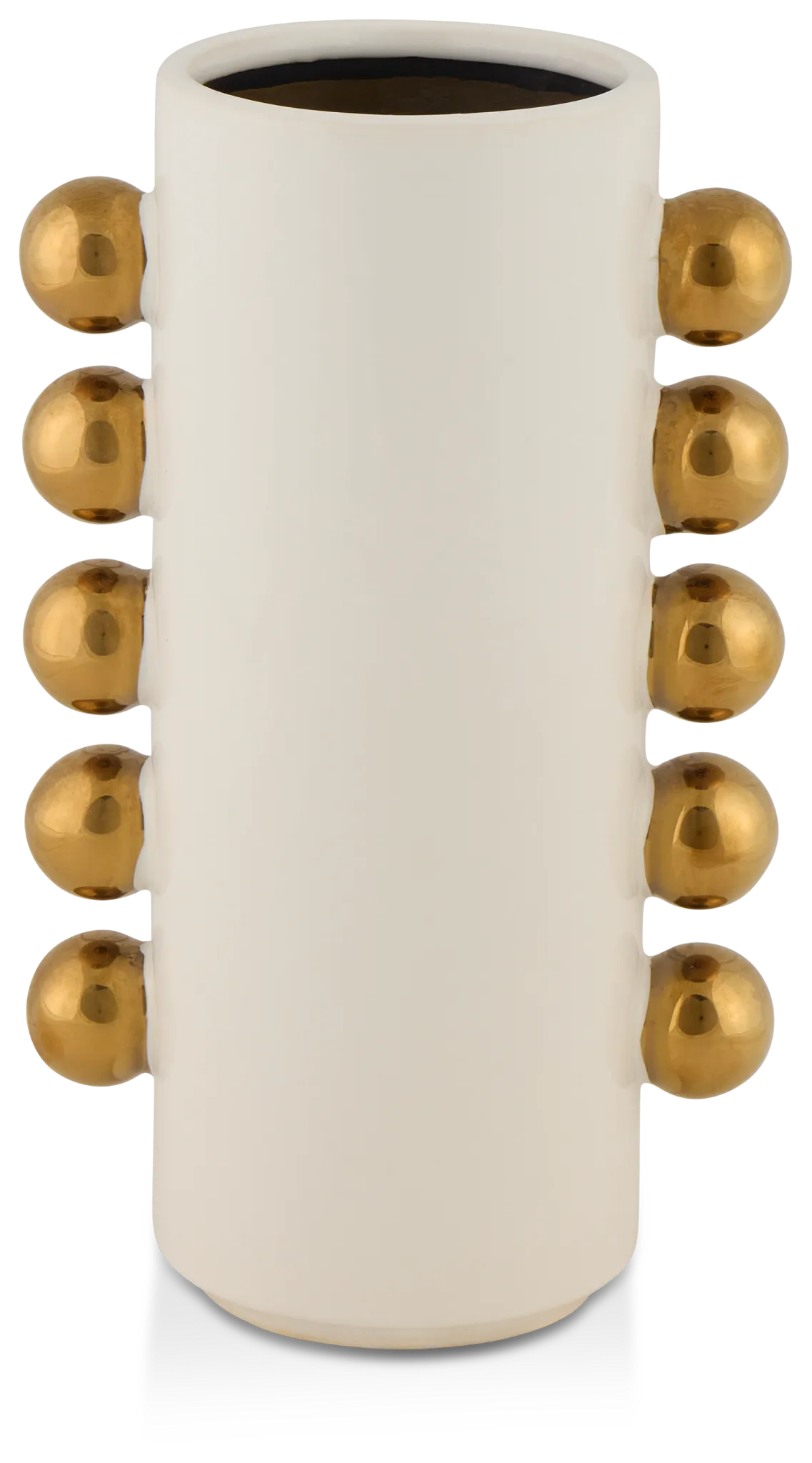 Knobs White Small Vase