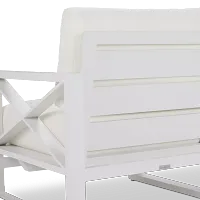 Linear White Aluminum Chair