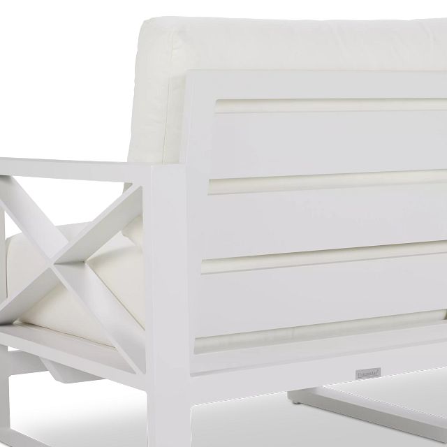 Linear White Aluminum Chair