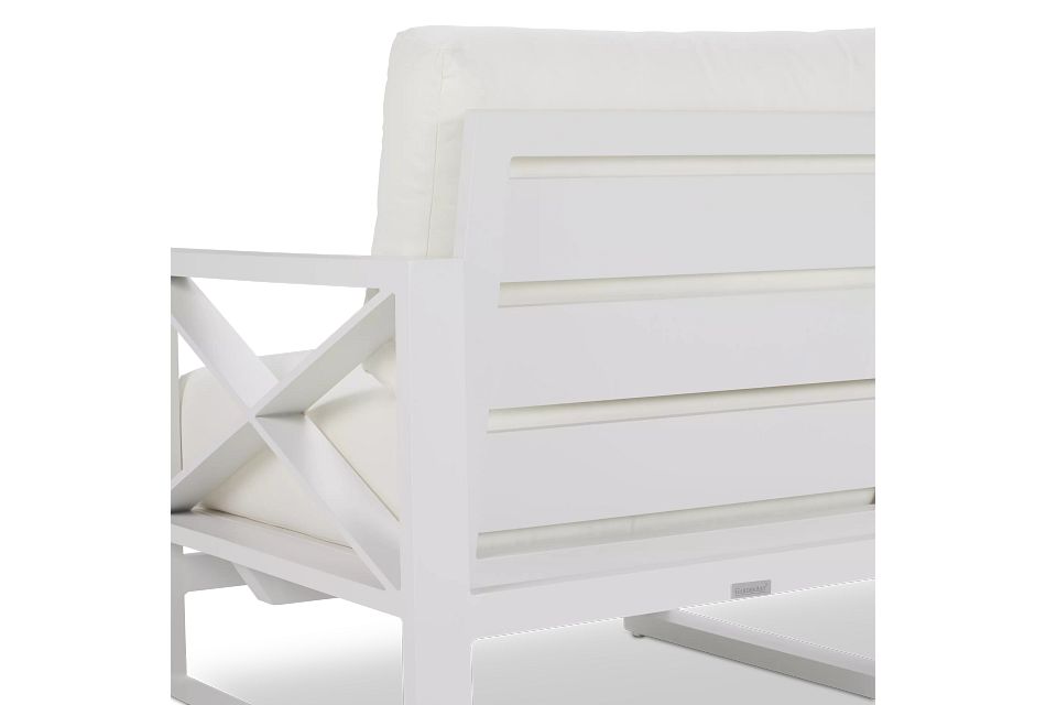 Linear White Aluminum Chair