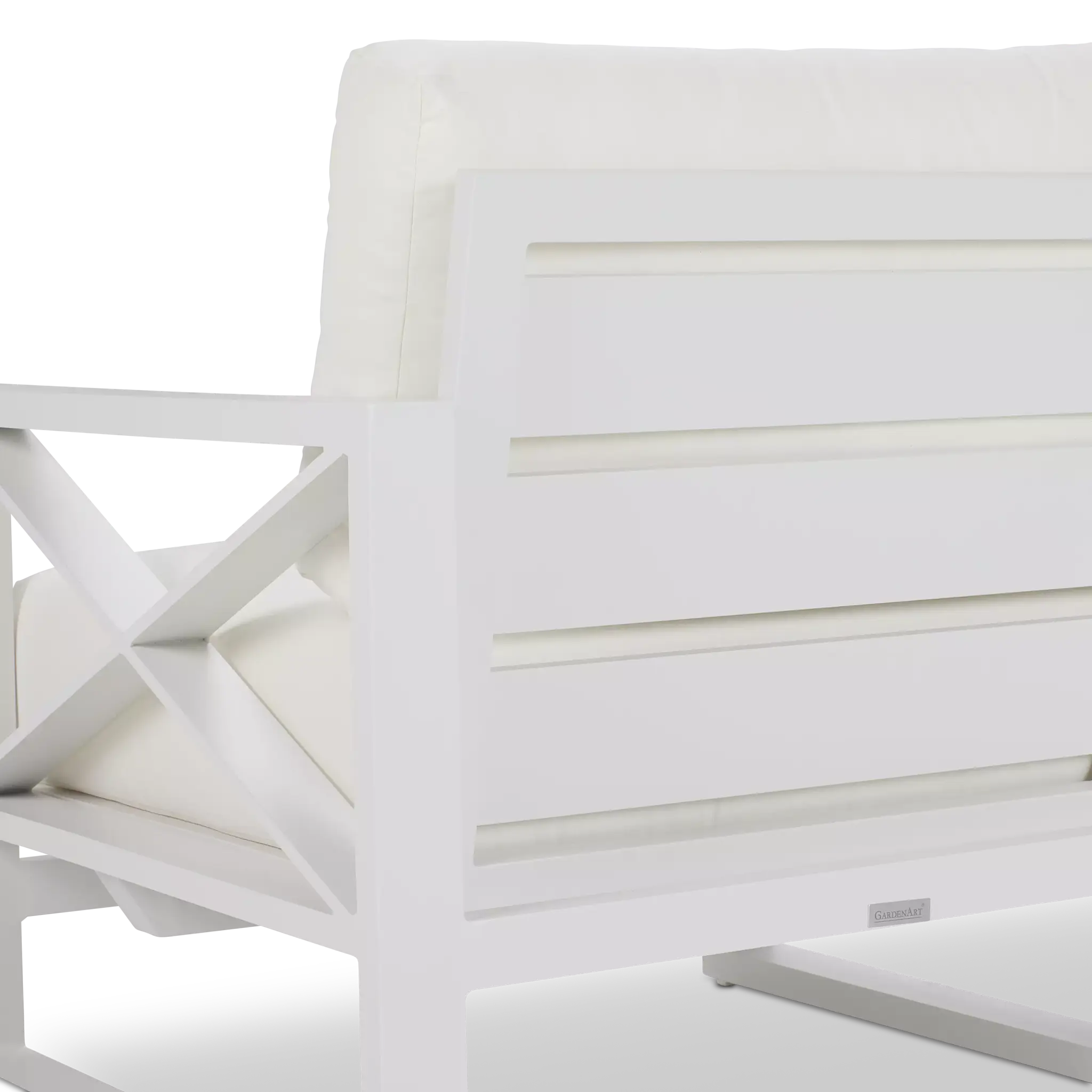 Linear White Aluminum Chair Linear White Aluminum Chair