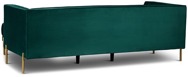 Bella Dark Green Velvet Right Chaise Sectional