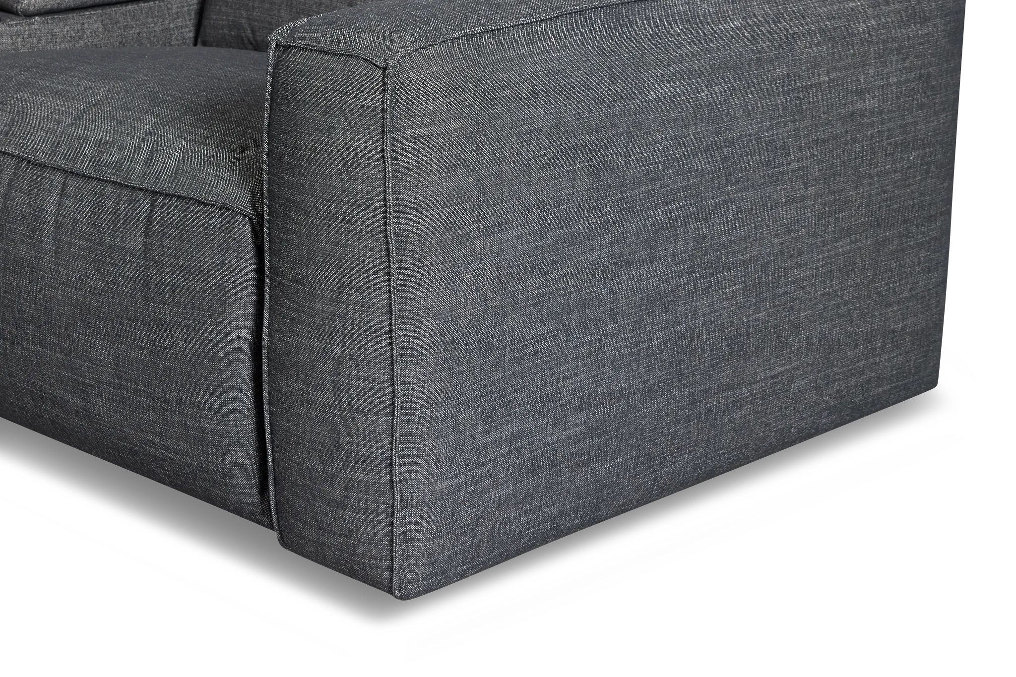 Ryland Dark Gray Fabric Large Dual Power Reclining Two-arm Sectional