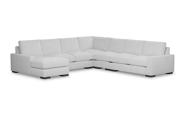 Edgewater Suave White Large Left Chaise Sectional