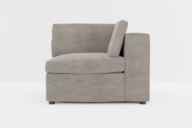 Destin Victory Gray Fabric Corner Chair