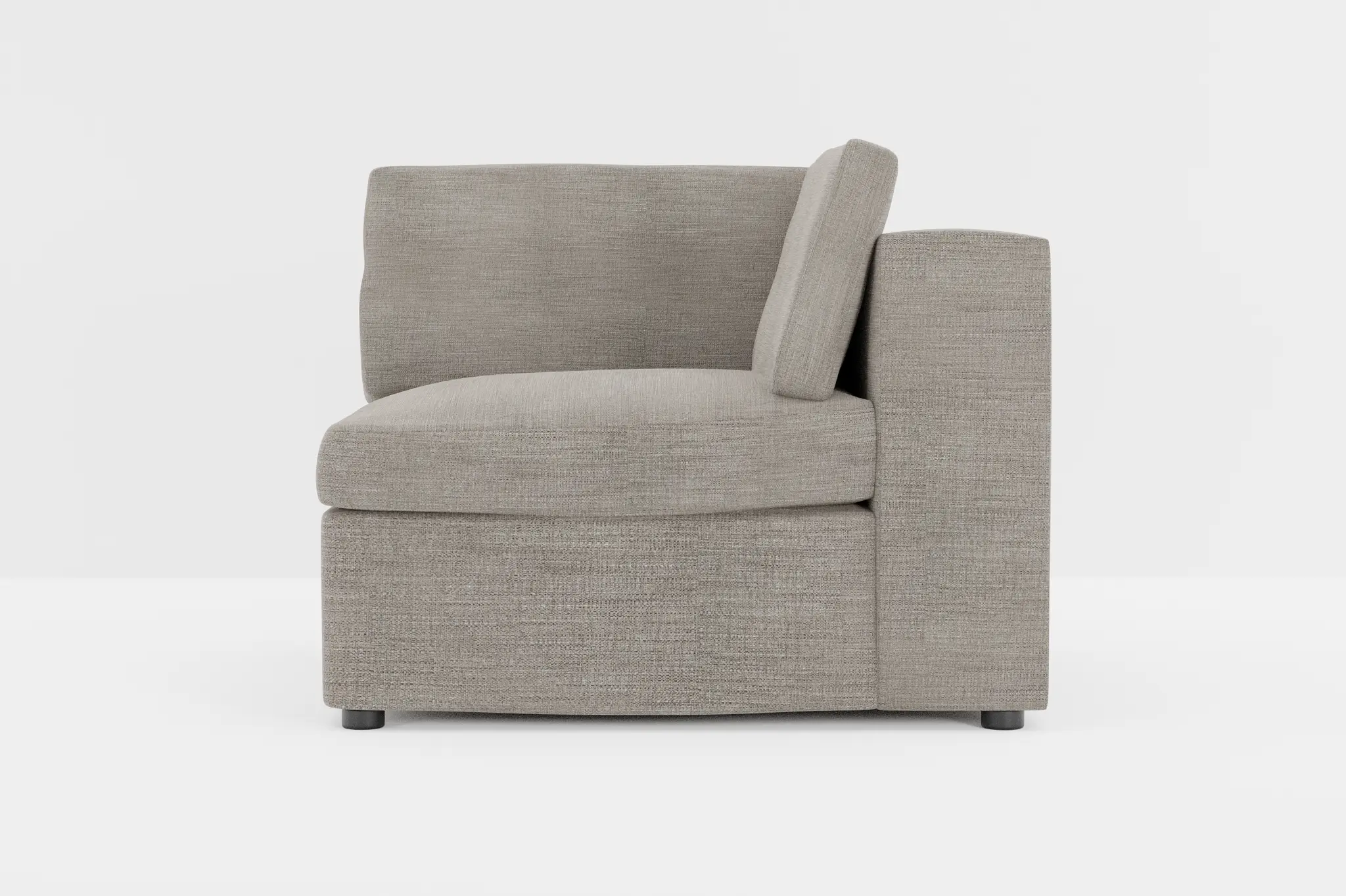 Destin Victory Gray Fabric Corner Chair Destin Victory Gray Fabric Corner Chair