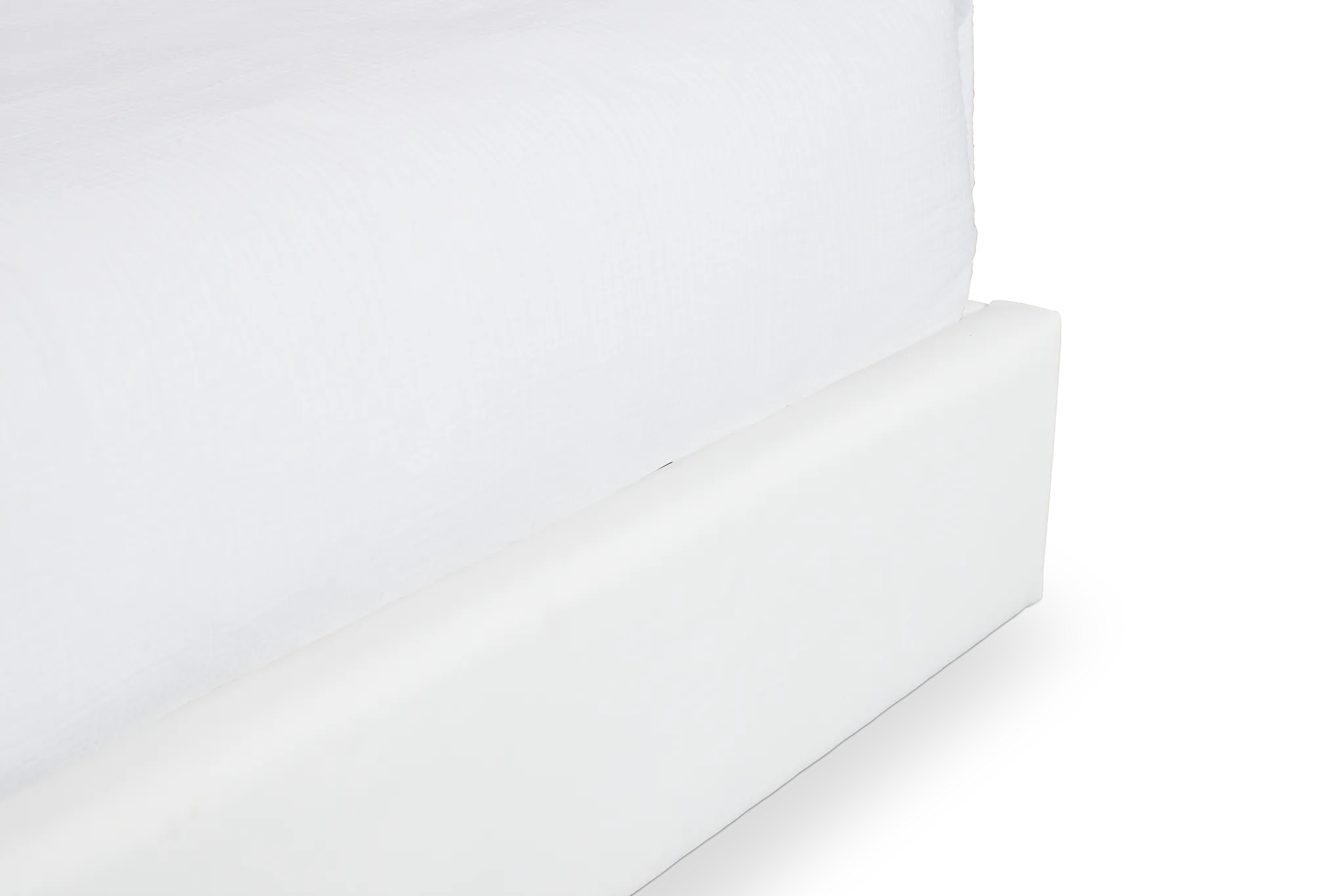 Haven White Uph Platform Bed