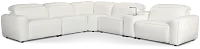 Tidal White Lthr/vinyl Medium Dual Power 2-arm Reclining Sectional