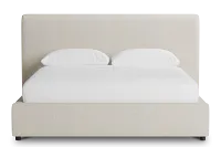 Grayton Suave Beige 44" Upholstered Platform Bed