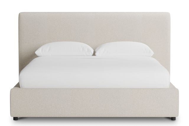 Grayton Suave Beige 44" Upholstered Platform Bed