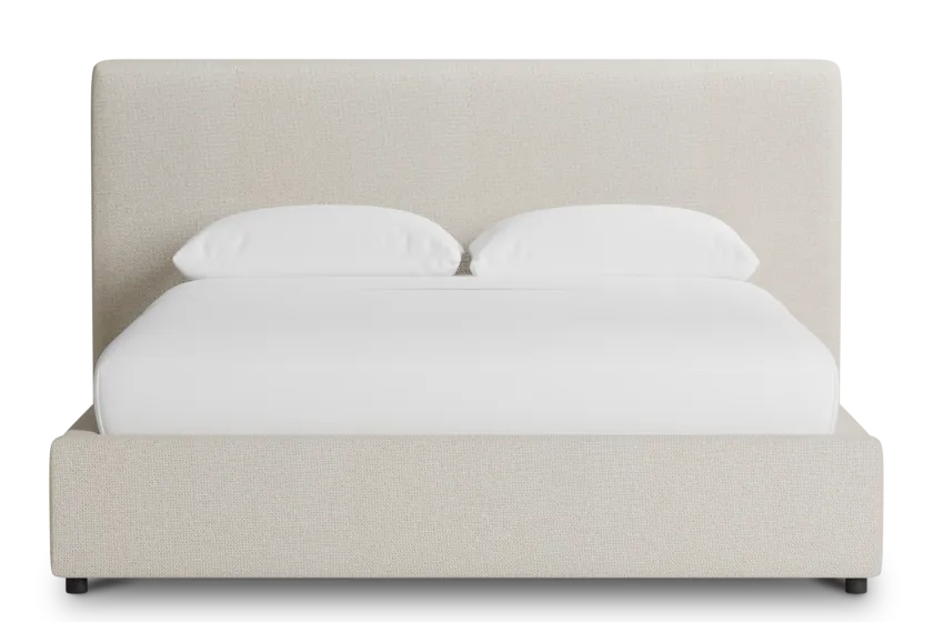 Grayton Suave Beige 44" Upholstered Platform Bed