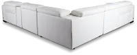 Lombardy White Micro Medium Dual Power 2-arm Reclining Sectional