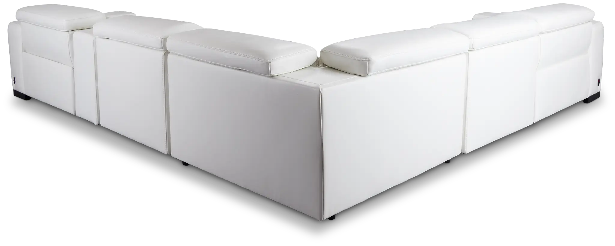 Lombardy White Micro Medium Dual Power 2-arm Reclining Sectional Lombardy White Micro Medium Dual Power 2-arm Reclining Sectional