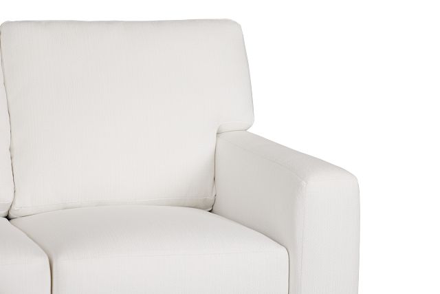 Rhodes White Fabric Loveseat