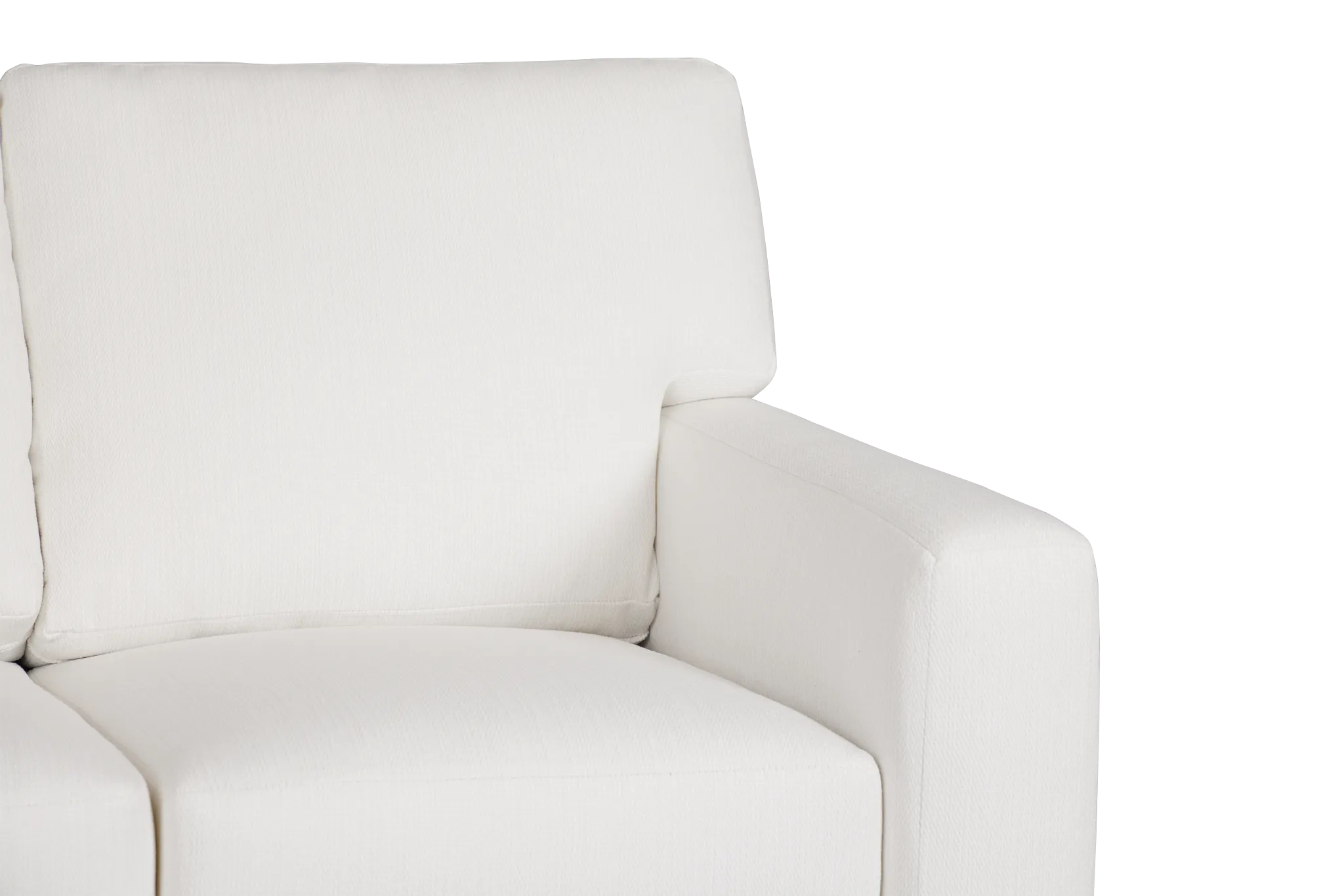 Rhodes White Fabric Loveseat
