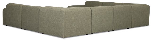 Baylor Green Fabric 8-piece Modular Sectional