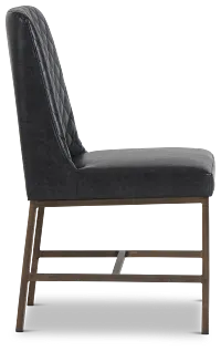 Sierra Black Bonded Ltr Side Chair