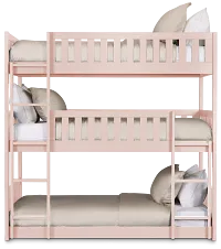 Charleston Pink Triple Bunk Bed