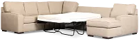 Sinclair Brown Fabric Right Chaise Innerspring Sleeper Sectional