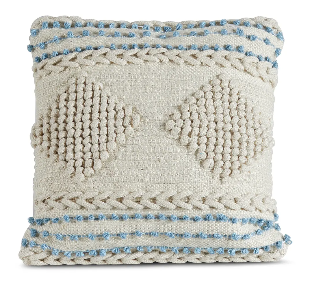 Teresa Blue Square Accent Pillow Teresa Blue Square Accent Pillow