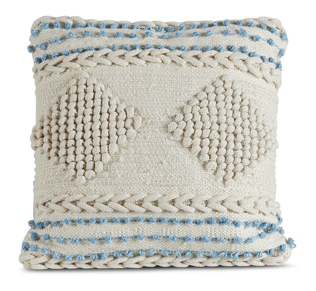 Teresa Blue Square Accent Pillow