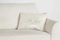 Lara Ivory Velvet Lumbar Accent Pillow