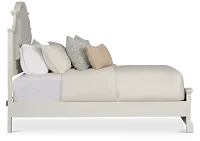 Charlotte White Uph Panel Bed