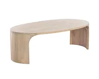 Jaymie Light Tone Oval Coffee Table