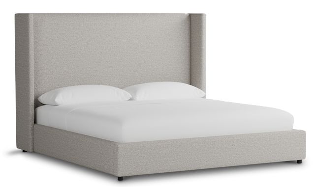 Captiva Gellar Gray 60" Upholstered Shelter Bed