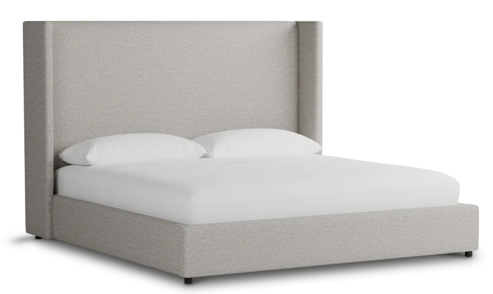 Captiva Gellar Gray 60" Upholstered Shelter Bed