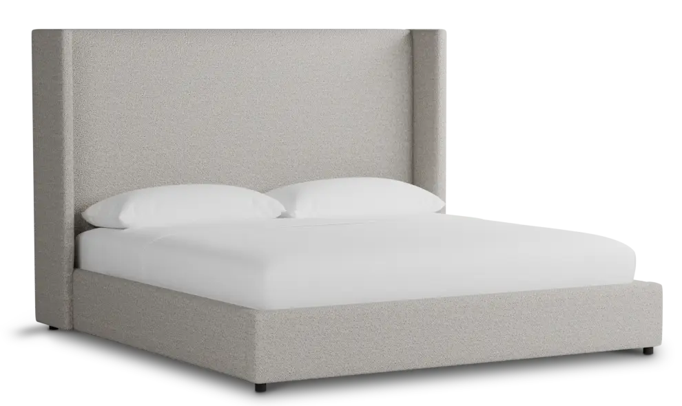 Captiva Gellar Gray 60" Upholstered Shelter Bed Captiva Gellar Gray 60" Upholstered Shelter Bed