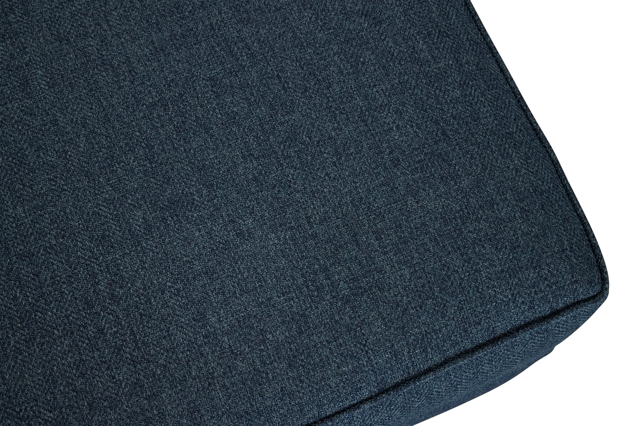 Avery Dark Blue Fabric Ottoman