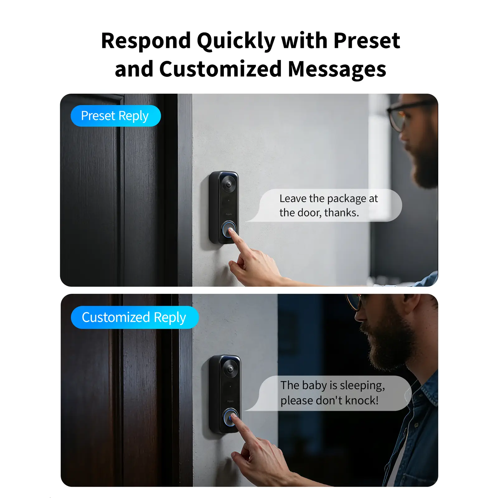 Aqara G400 Doorbell Camera Black Smart Door Bells Aqara G400 Doorbell Camera Black Smart Door Bells