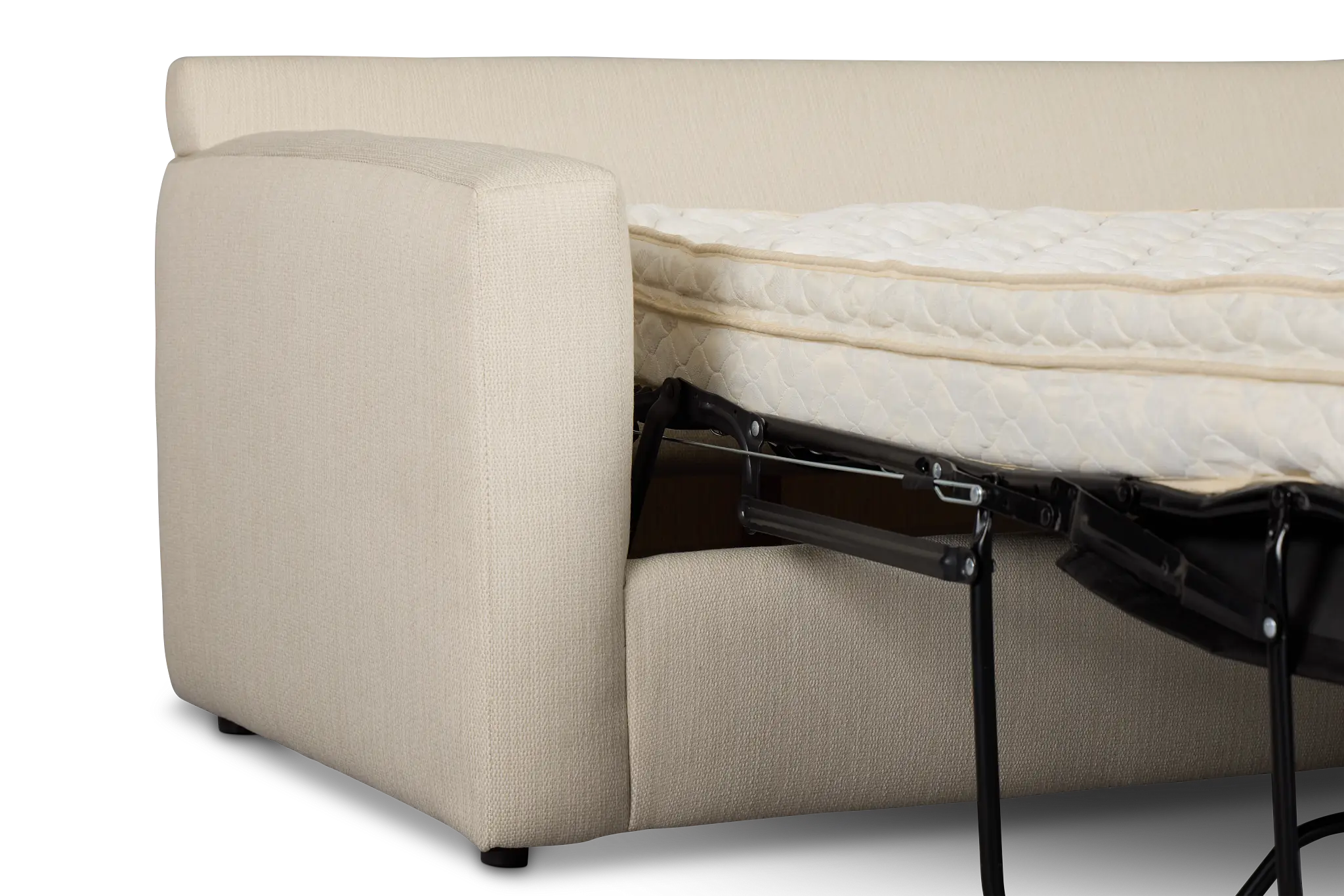 Rhodes Beige Fabric Innerspring Sleeper Rhodes Beige Fabric Innerspring Sleeper