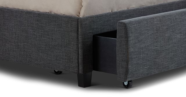 Chatham Dark Gray Low Platform Storage Bed