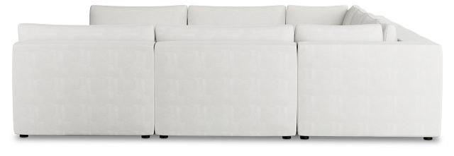 Destin Sutton White Fabric 8-piece Modular Sectional