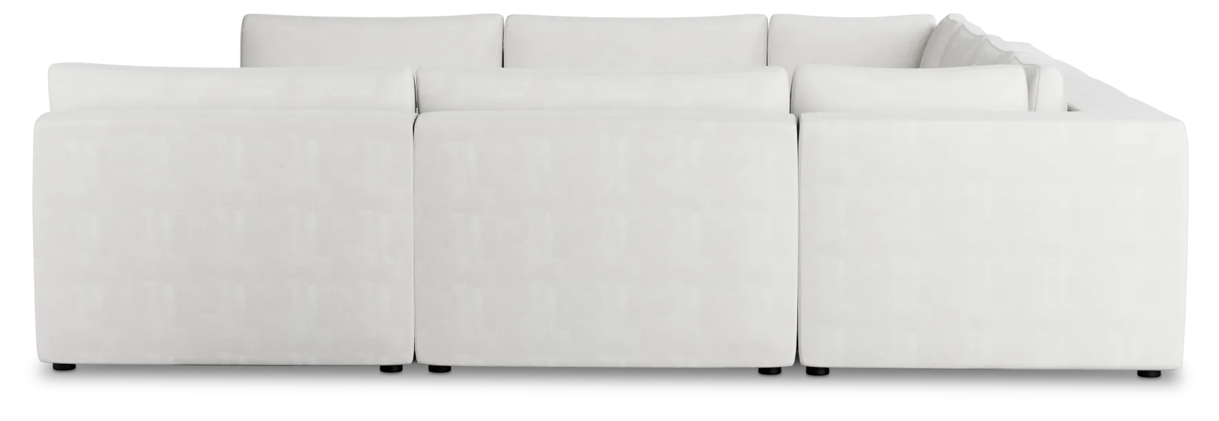 Destin Sutton White Fabric 8-piece Modular Sectional