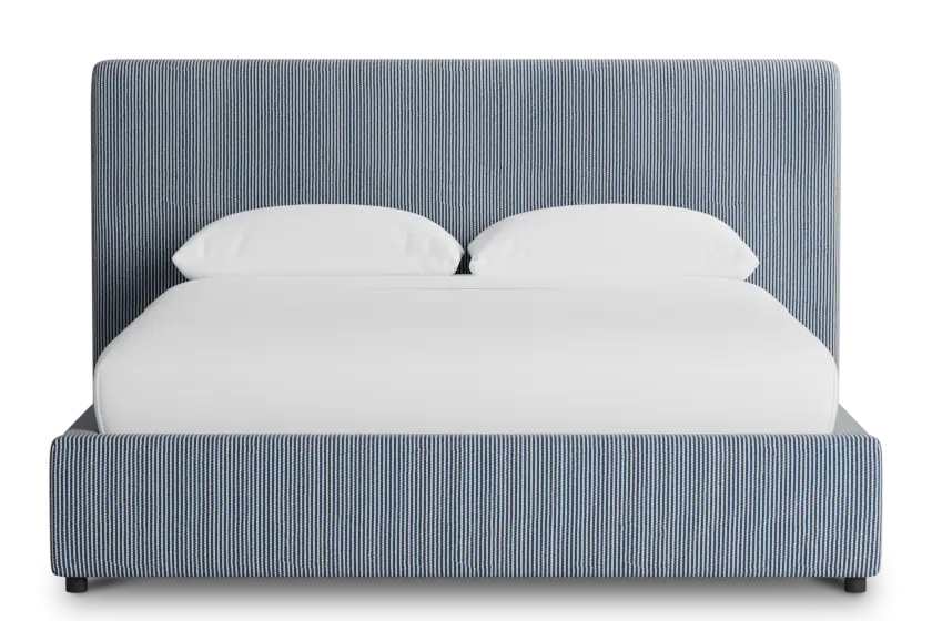 Grayton Lucy Navy 44" Upholstered Platform Bed Grayton Lucy Navy 44" Upholstered Platform Bed