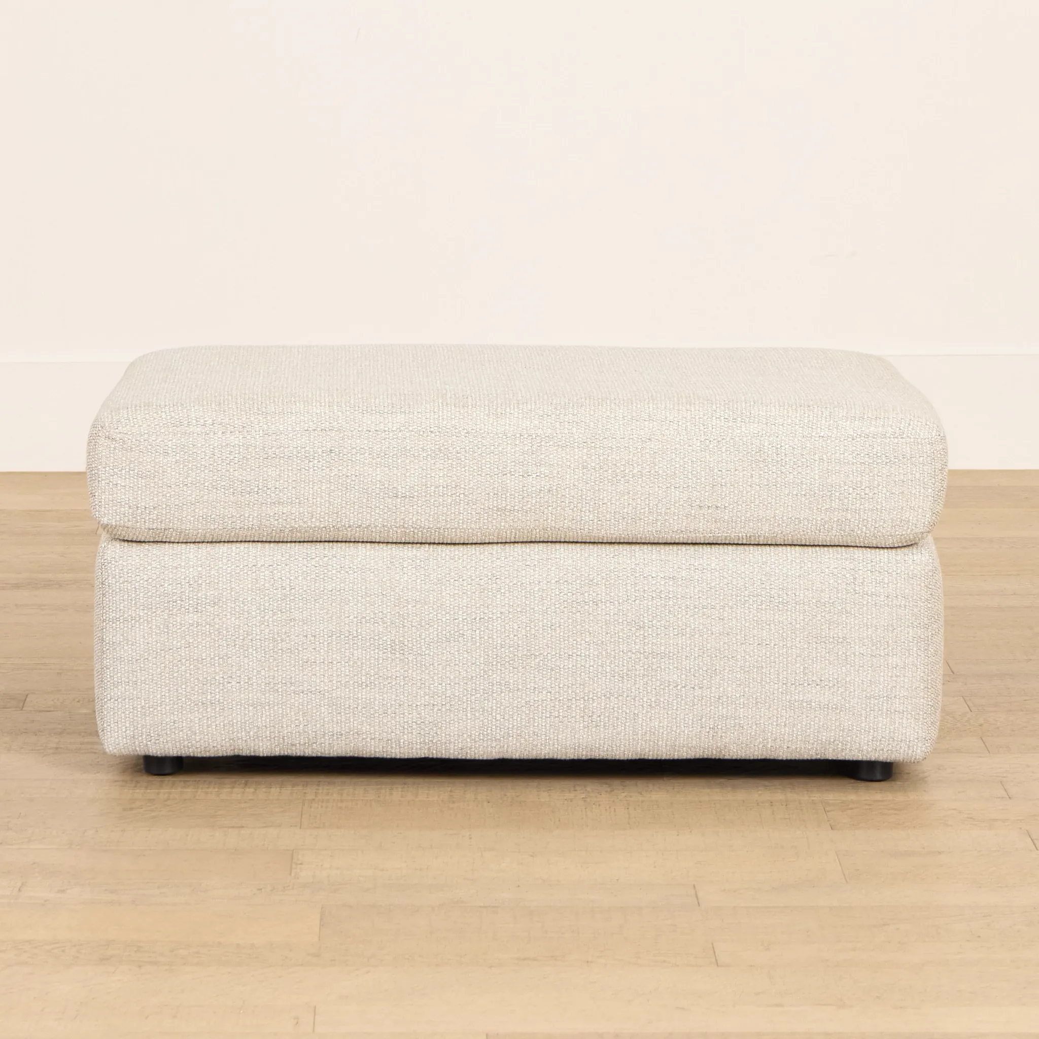 Maxwell Light Gray Fabric Ottoman