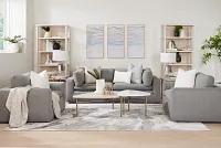 Grant Light Gray Fabric Sofa