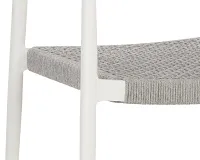 Elsie Light Gray Woven Arm Chair